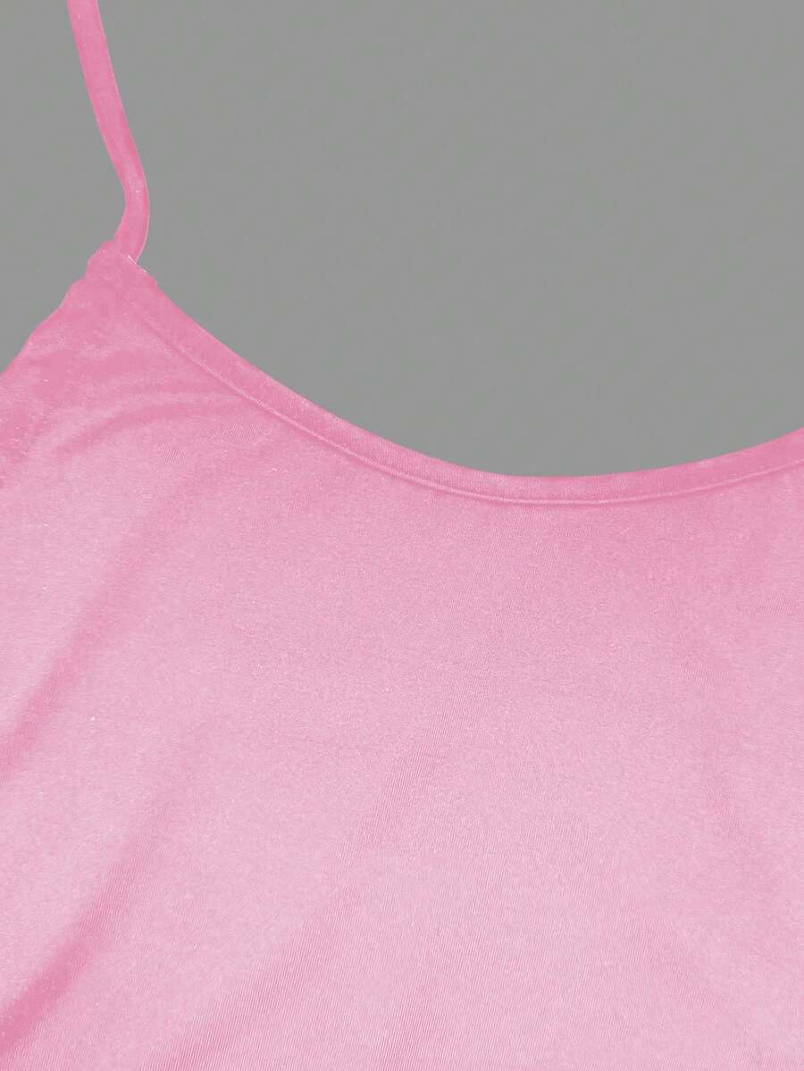 Women's Solid Color Hollow Back Mermaid Style Short Cami Dress Summer Casual Vacation Outfit Party Elegant Daily Wear Clothes