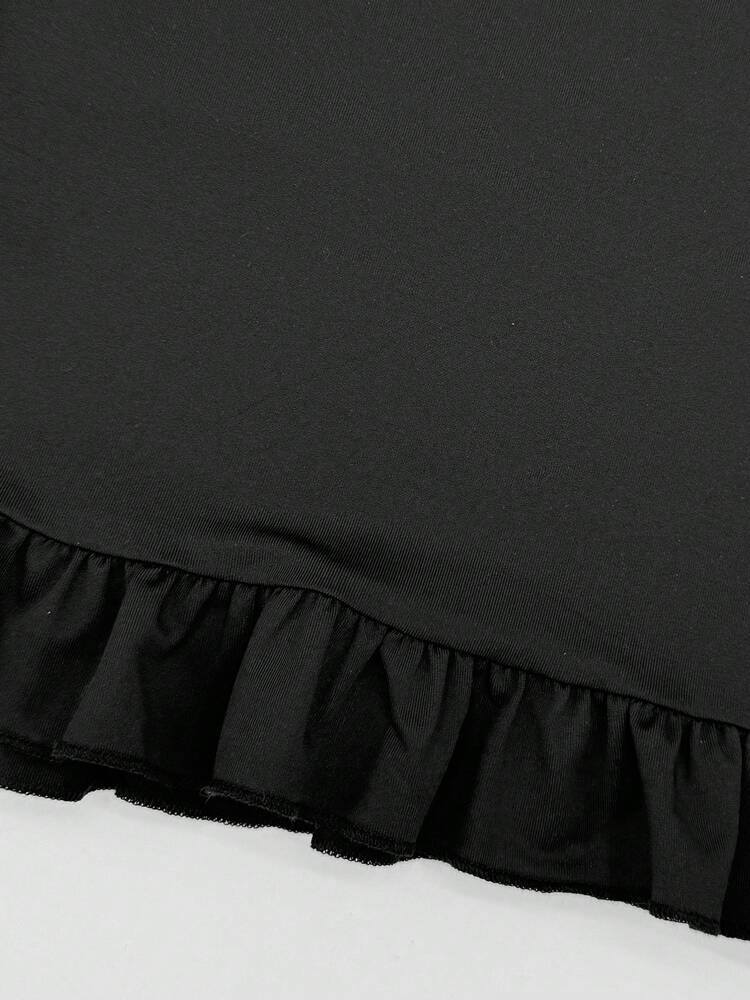Women's Solid Color Hollow Back Mermaid Style Short Cami Dress Summer Casual Vacation Outfit Party Elegant Daily Wear Clothes